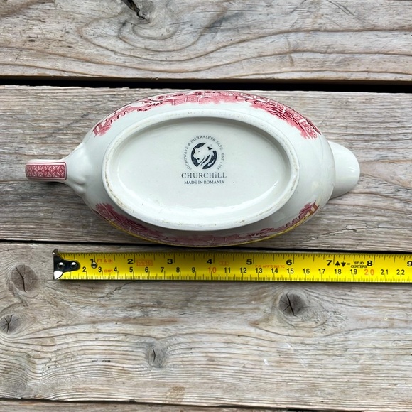 Churchill Romania “Willow Rosa Pink” Gravy Boat – Vintage, Discontinued - Picture 14 of 17